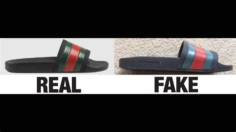 fake gucci flip flops vs real|knock off gucci slides.